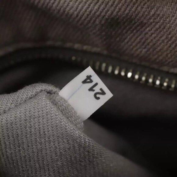 PRADA Canapa MM Hand Bag Denim Gray Silver - Picture 9 of 16